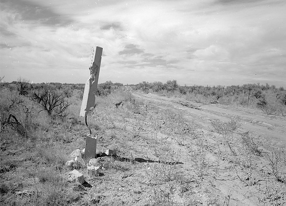 damaged trail marker, near Boise Idaho