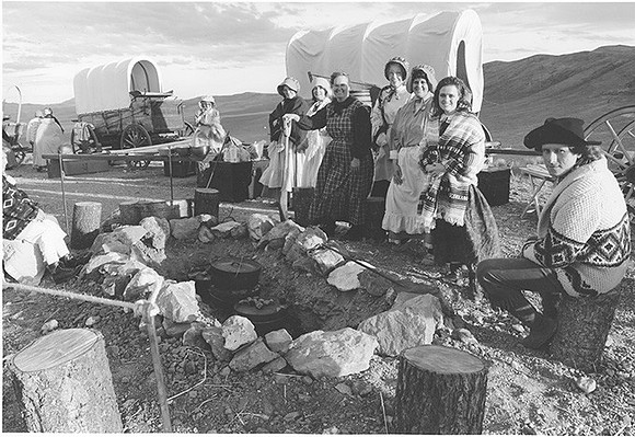 Wagon  camp cookout participants, Baker  City , Oregon