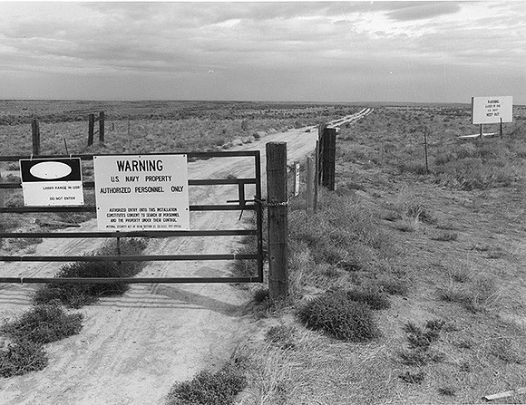 Trail  entering Boardman Laser Range, Oregon