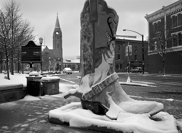 Large boot and  train  station, Cheyenne, Wyoming