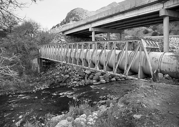 Water delivery  pipe into  Ogden , Utah, Lower Weber  Canyon