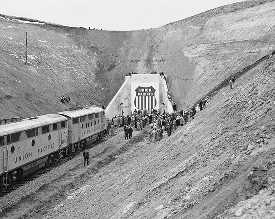 Tunnel  dedication  at  Aspen  Summit, Uinta  County ,Wyoming,  circa 1950, Wyoming State  archives