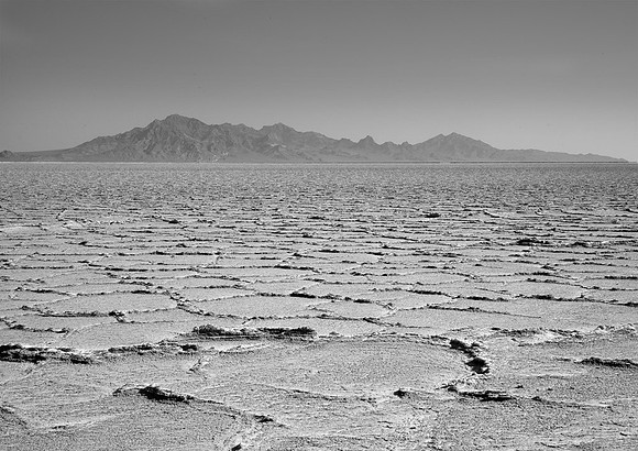 Low  water and  Antelope  Island, Great  Salt Lake,  Utah