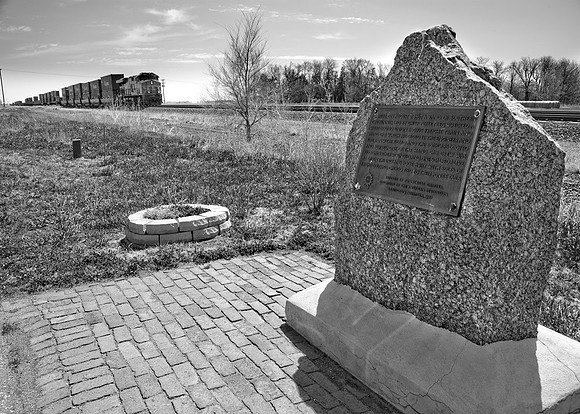 Train  derailment monument, Hyw- 30 ,West of  Lexington, Nebraska