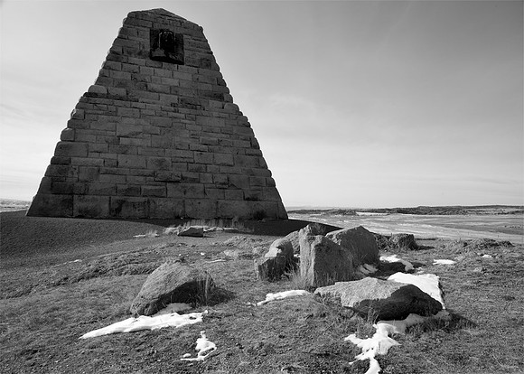 Monument  to  Ames  brothers,Sherman  Summit, highest point on RR, 8247 altitude, Wyoming