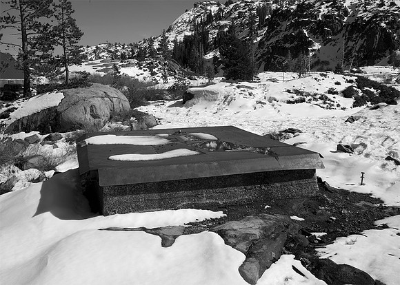 Cap   for center  bore access at  Summit  tunnel , Donnner  pass, California