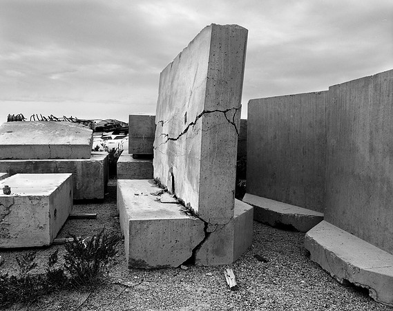 cracked concrete barrier