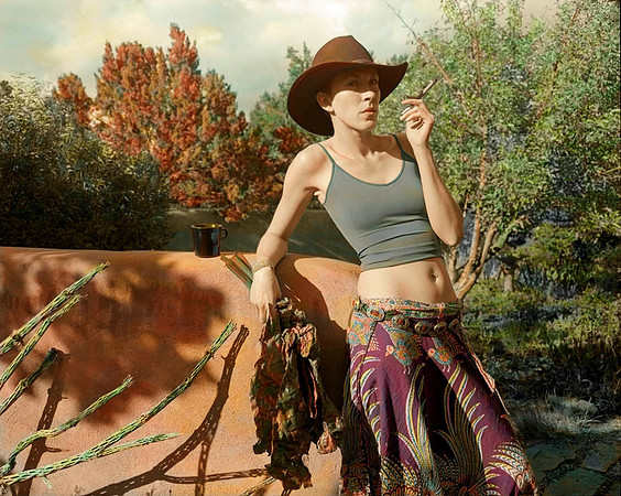 woman with  kale