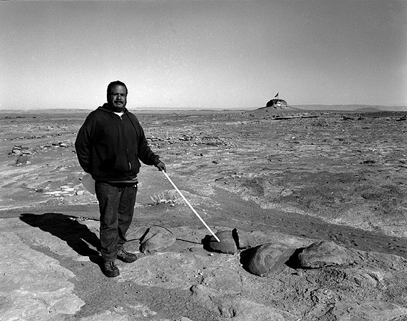 Petrified dinosuaer dung tourist attraction, near Tuba City , AZ