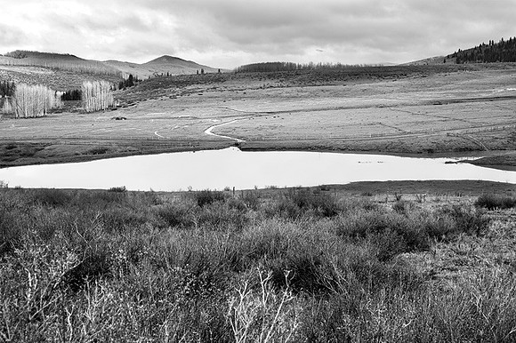 Site of encounter with eighty Ute Indians, West Muddy Creek, Grand Mesa, CO