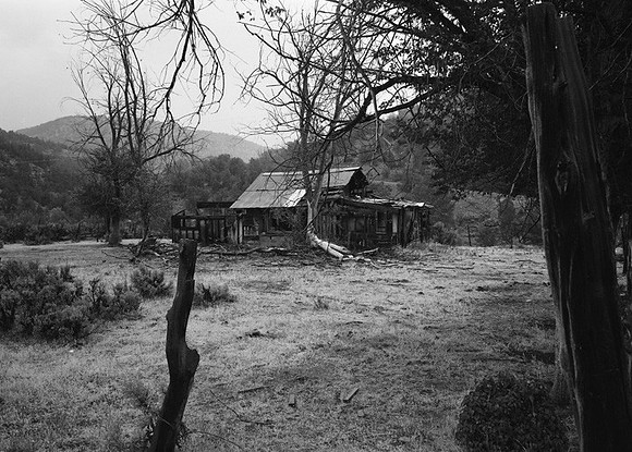 Abandoned  house  on San Miguel River ar Cottonwood Creek, CO