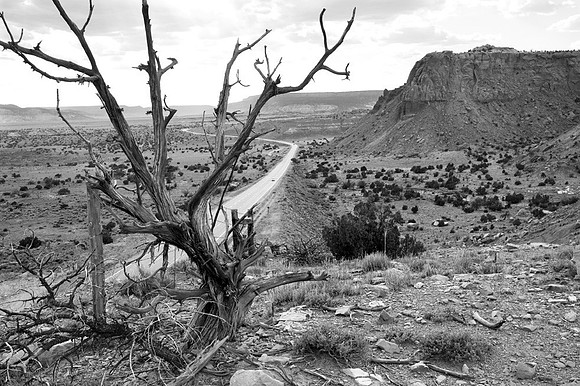 Hwy. 285, looking  north, Chama River VAlley, near Ghost Ranch, NM