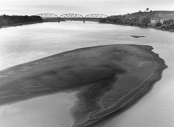 Sand bar & Missouri River, Bismark, ND